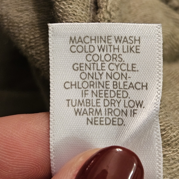 PureJill Affinity French Terry Straight Leg Pull On Pima Cotton Green Pockets M - Picture 11 of 11